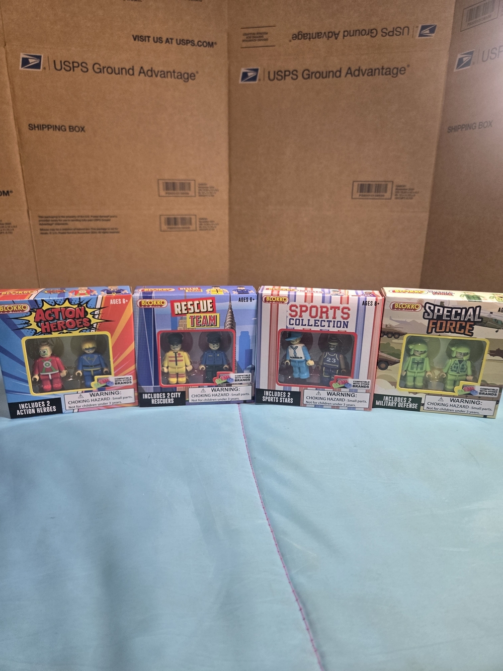 Blokko Like Block Tech Figures Lot of 4 Boxes = 8 figures NEW In Box